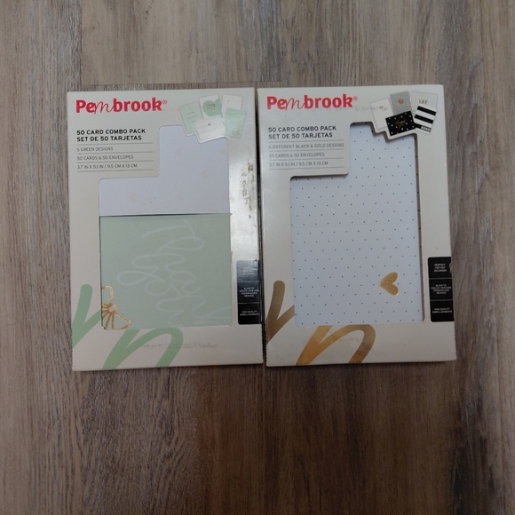 Pembroke Card Combo Pack with Gold and Mint Accents - Picture 2 of 2